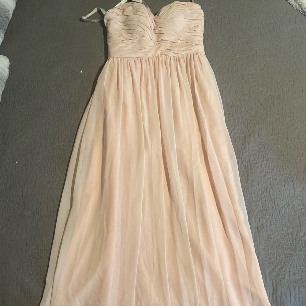 Bill Levkoff Pink Bridesmaid of wedding dress style 386
